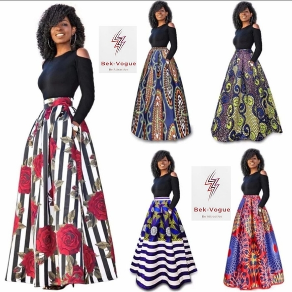 2PC Cold Shoulder Top & Maxi Skirt 3XL. - Picture 4 of 4